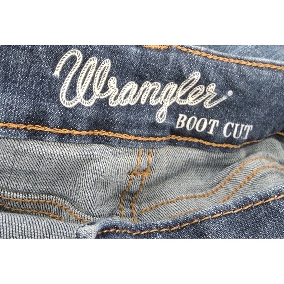 Wrangler Bootcut Jeans Womens Size 19x34 Stretch Mid Rise Western Cowgirl - Picture 2 of 10